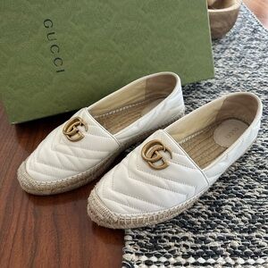 Gucci double G logo Women's White Espadrilles